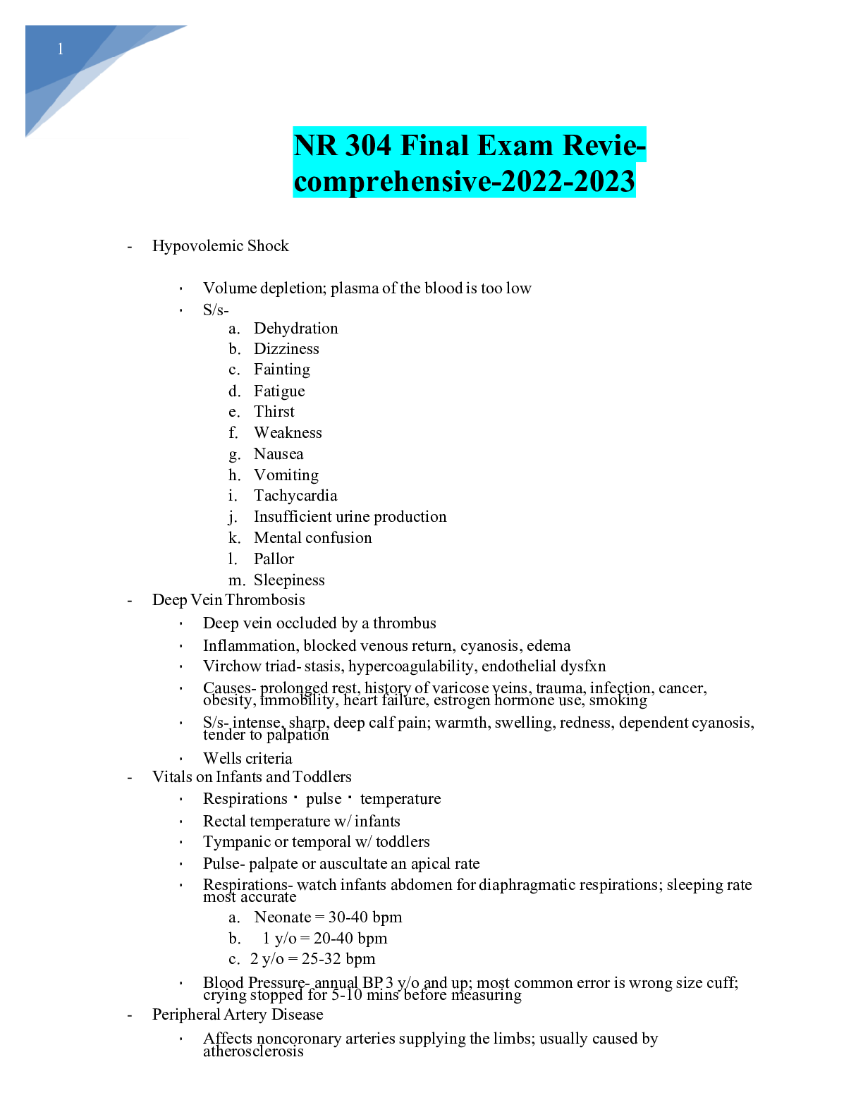 Preview image for NR 304 Final Exam Review-comprehensive- 2022-2023